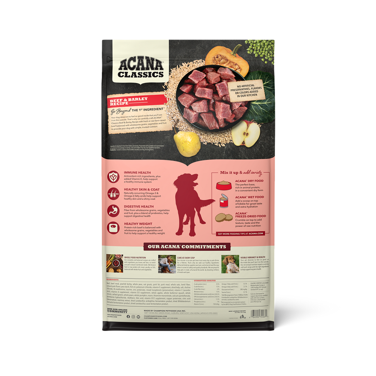 Beef and barley dog food cheap